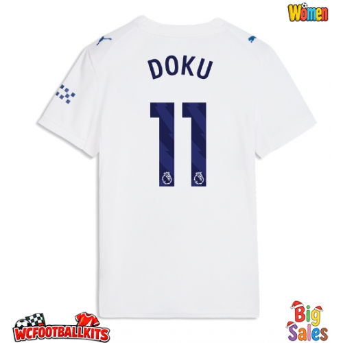 Manchester City Jeremy Doku #11 Replica Third Stadium Shirt for Women 2026-27 Short Sleeve